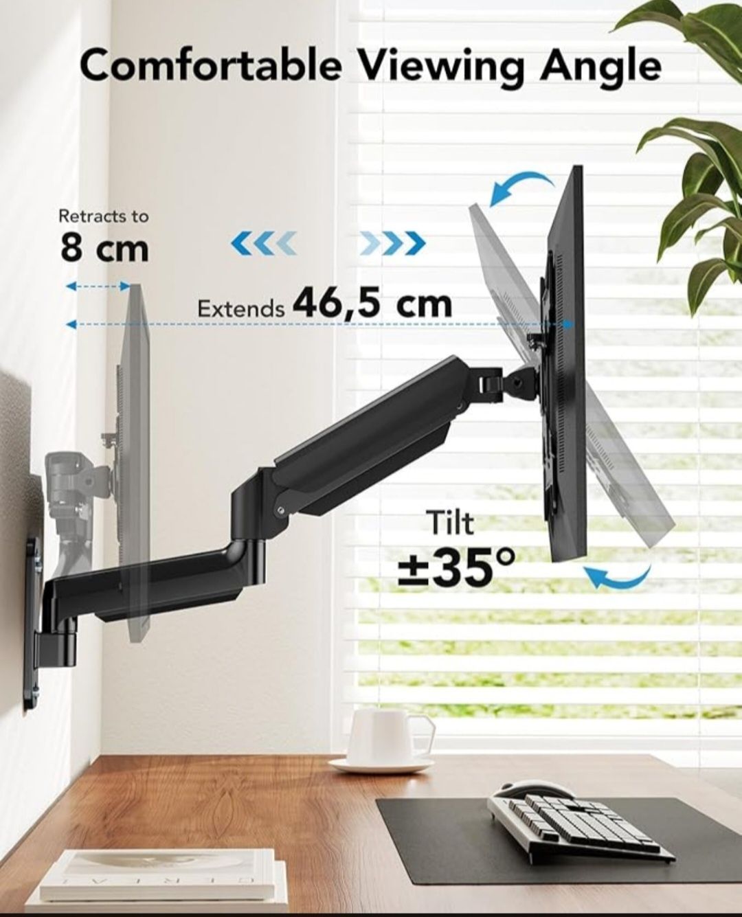 HUANUO HNWSS4 Uchwyt Ścienny do Monitora  24"-35" 3-12Kg