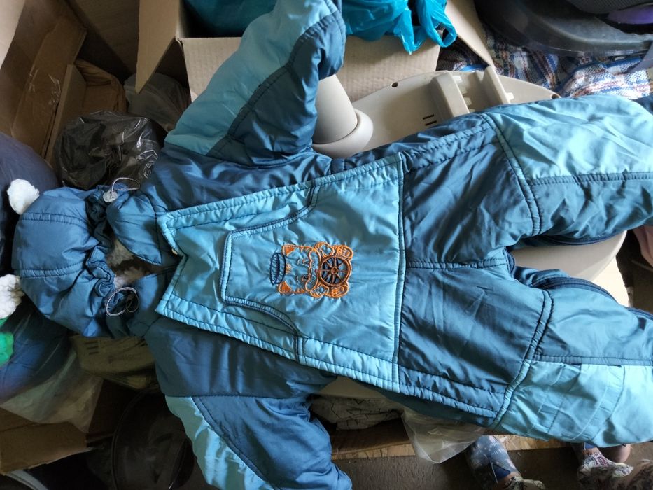 Комбінезон дитячий демісезон зимовий 2 в 1, розмір 68-80