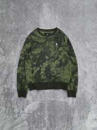 G-Star Raw Sweatshirt mit floralem Muster in olivgrün Size:S кофта