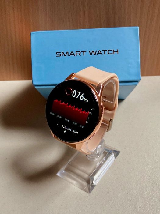 Smartwatch złoty okrągły Nowy