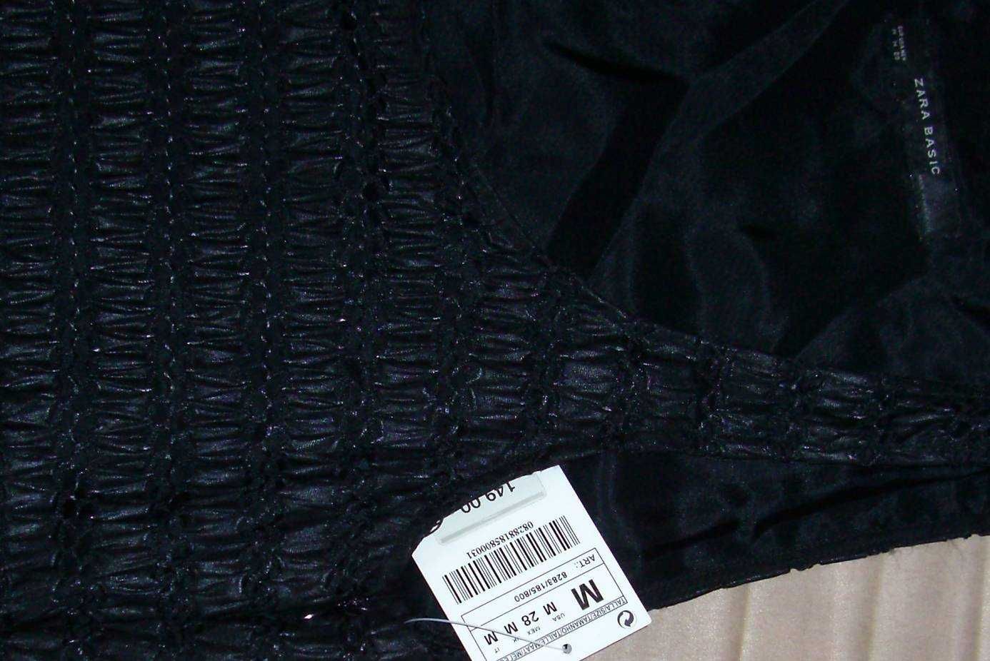 mała czarna mini sukienka ZARA imprezowa sylwestrowa M/S 36/38