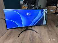 Monitor LG 34 cali ze zepsutym zakrzywionym ekranem, USB-C