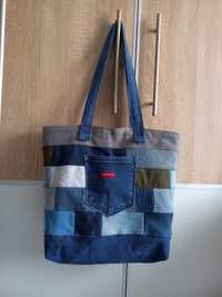 Torba jeansowa nowa hand made