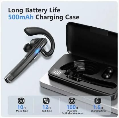 Бездротова гарнітура bluetooth YYK-520 з зарядним кейсом 8 год. роботи