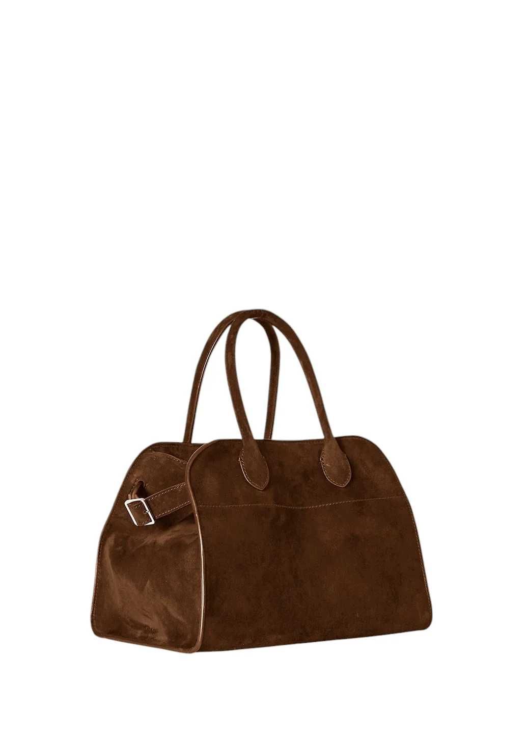 Сумка The Row Soft Margaux 10 Bag in Suede Mocha
