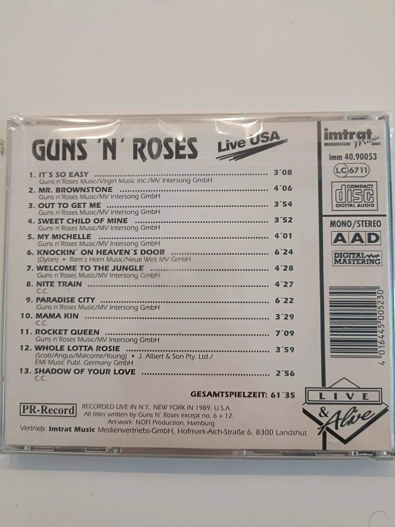 Płyta Gun'n Roses Live in USA