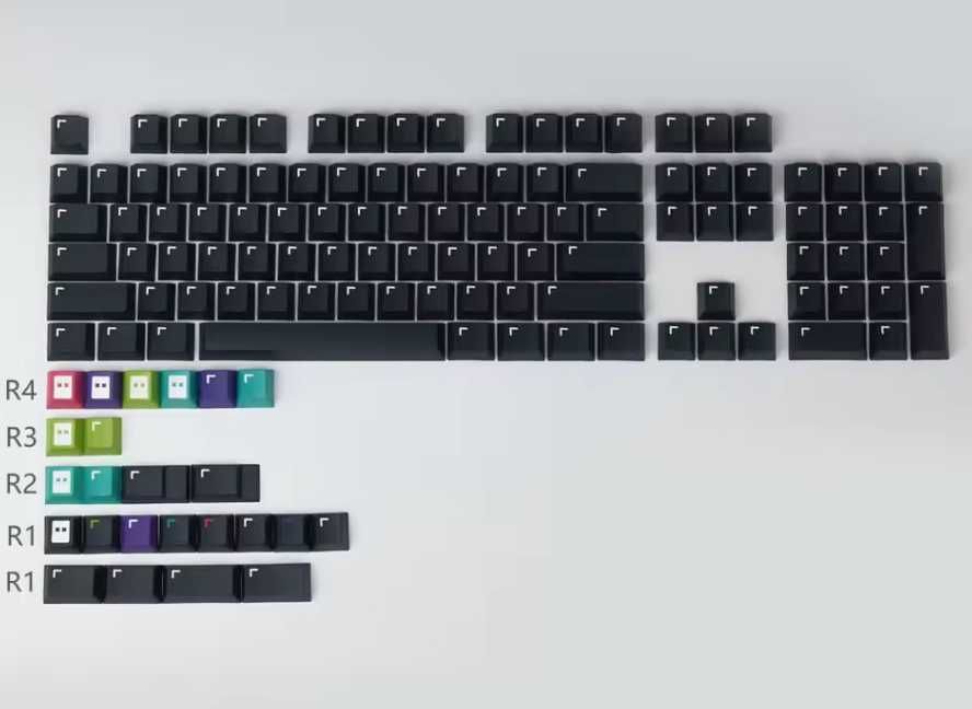 Klawisze Keycaps Pixel PBT Cherry Profile Do Klawiatury Mechanicznej