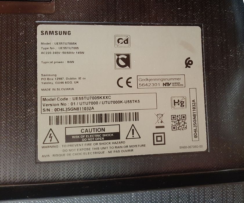 TV LED Samsung UE55TU7005K