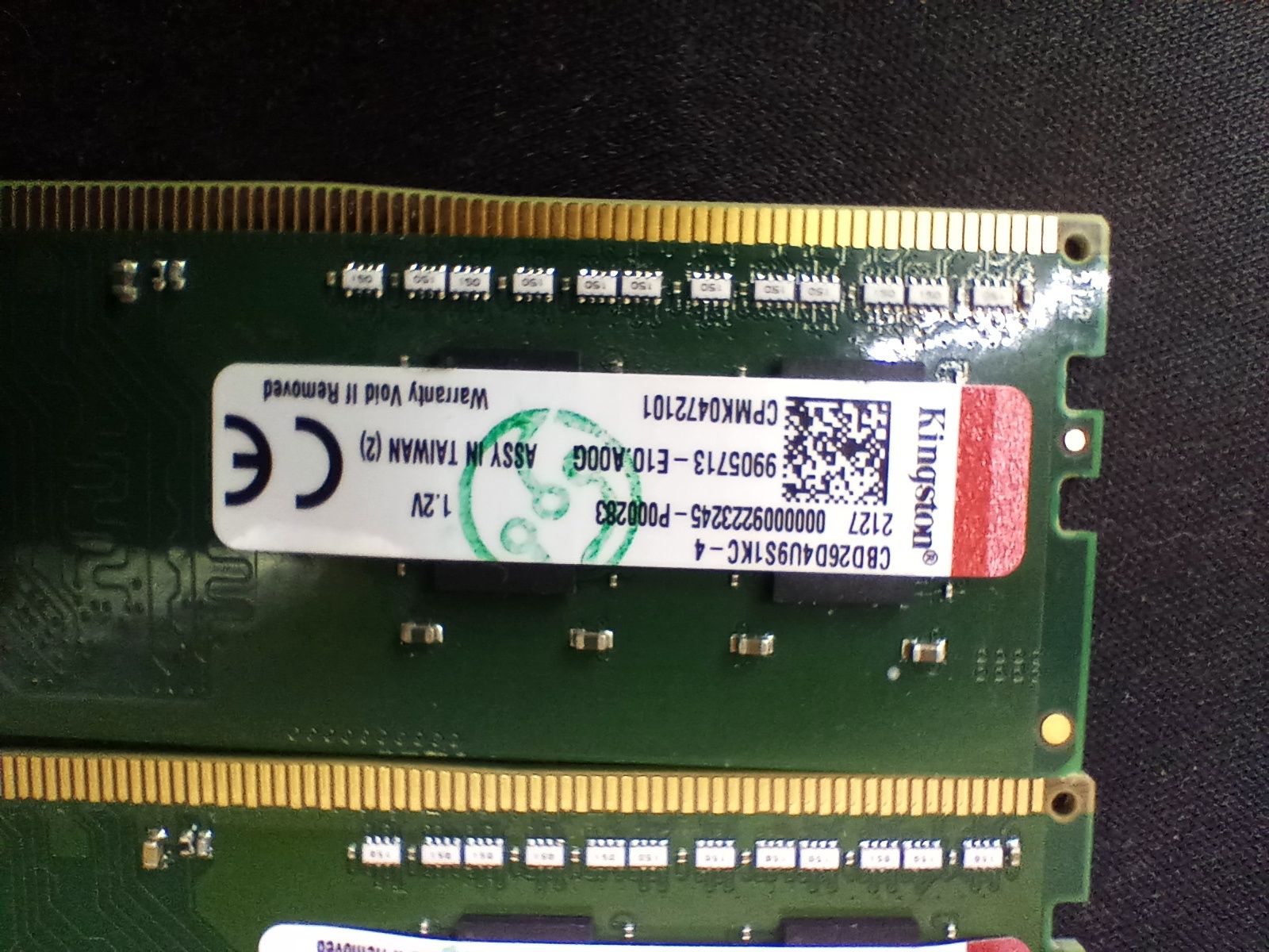 Kingston DDR4 4GB 2666MHz (модель CBD26D4U9S1KC-4).