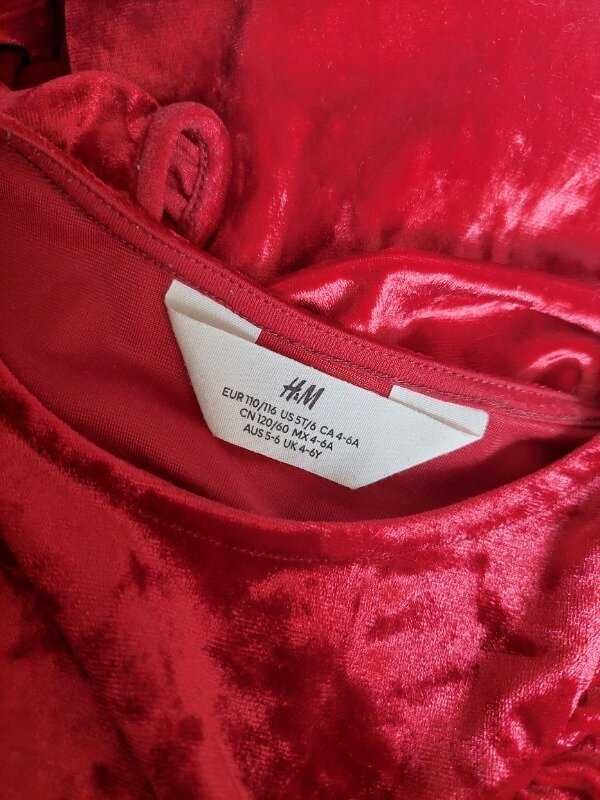 Велюрова оксамитова сукня з воланами від H&M