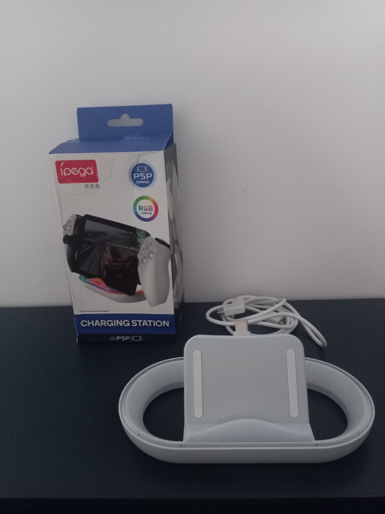 Stacja Ładująca PSP Podstawka RGB LED na Sony PlayStation Portal