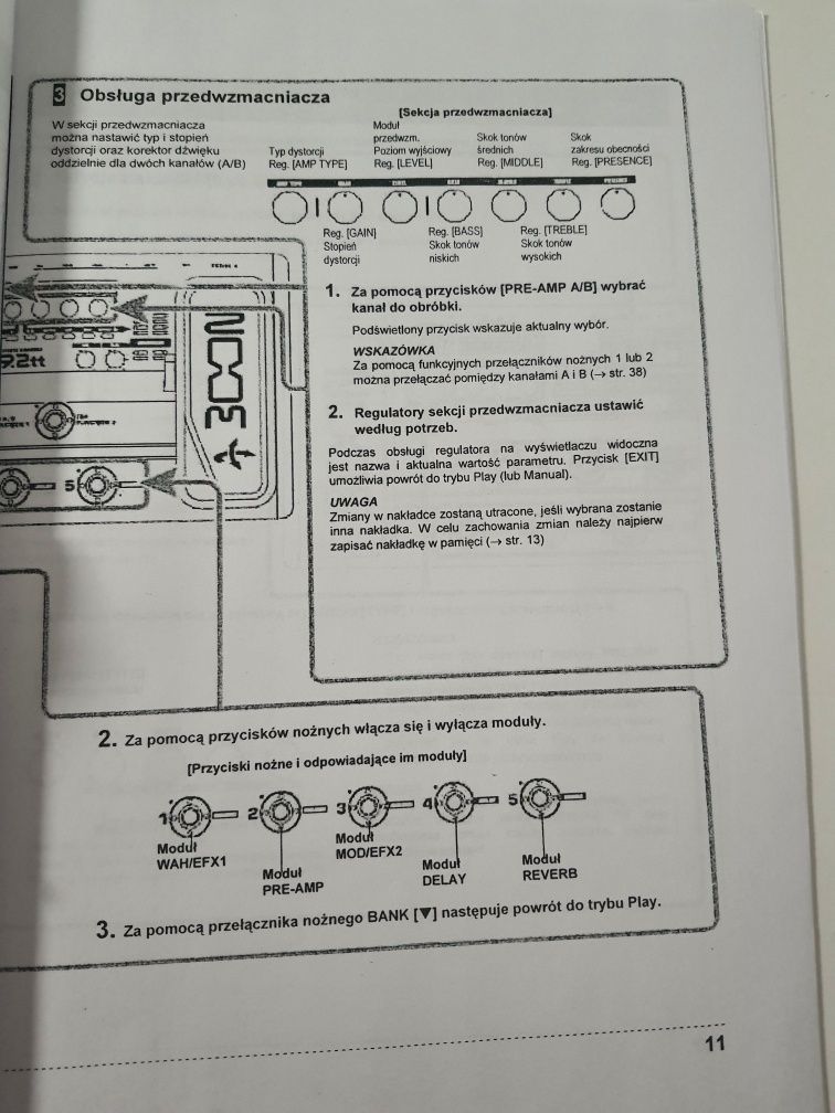 ZOOM G9.2tt Polska instrukcja obsługi efekt gitarowy