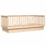 NOWE VidaXL Łóżko dzienne bez materaca 100x200 cm lite drewno sosnowe