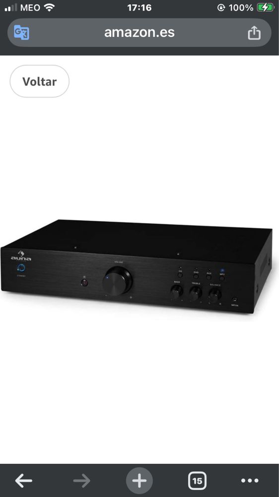 Amplificador HiFi estereo Auna AV2