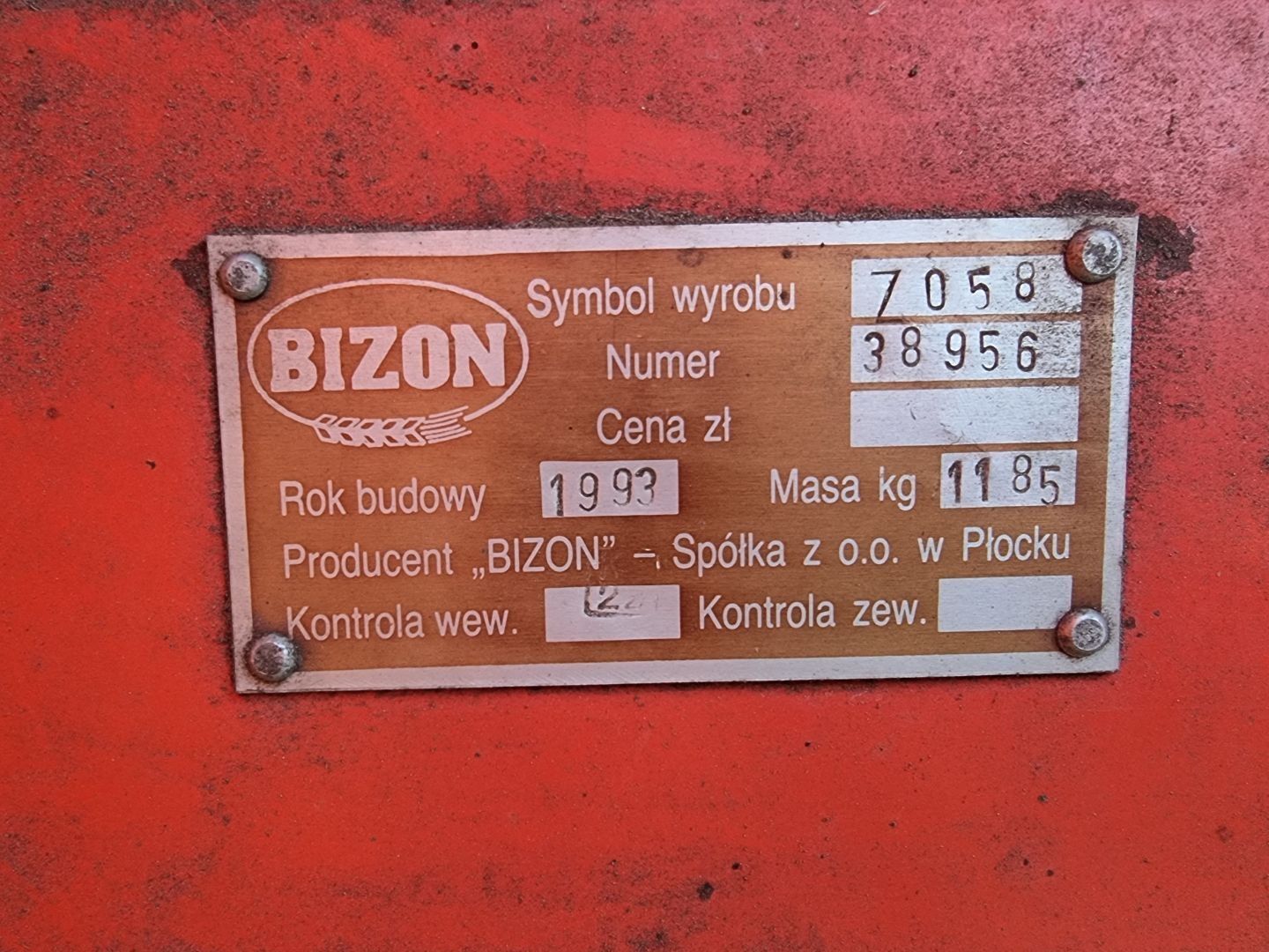 Kombajn Bizon Rekord ZO58