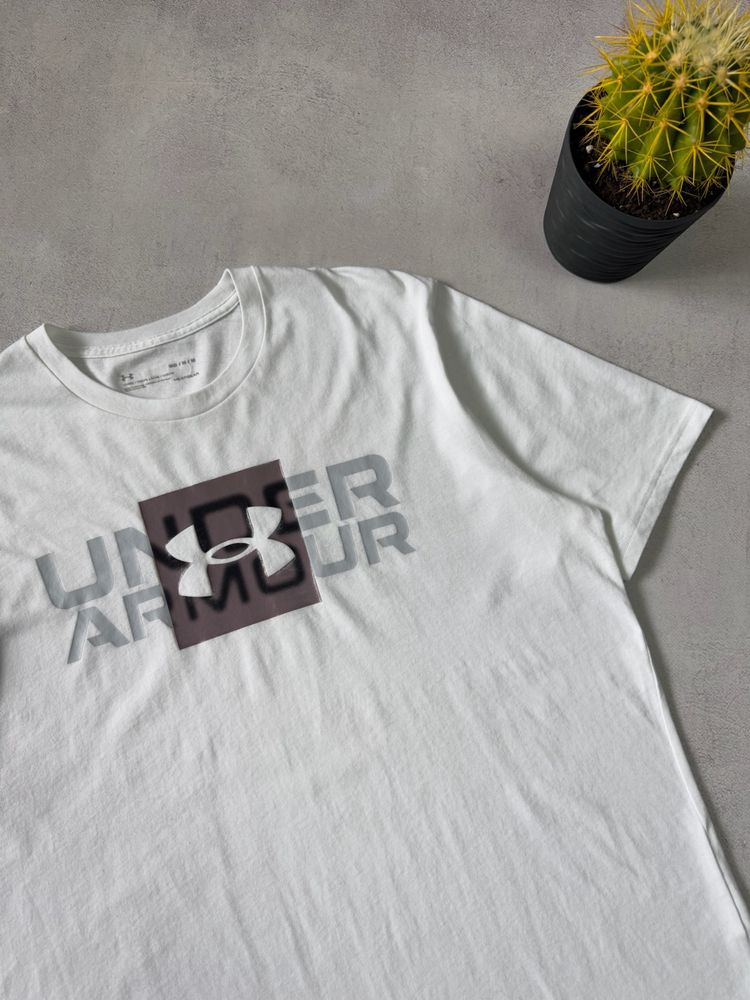 Футболка біла чоловіча Under Armour big logo оригінал
