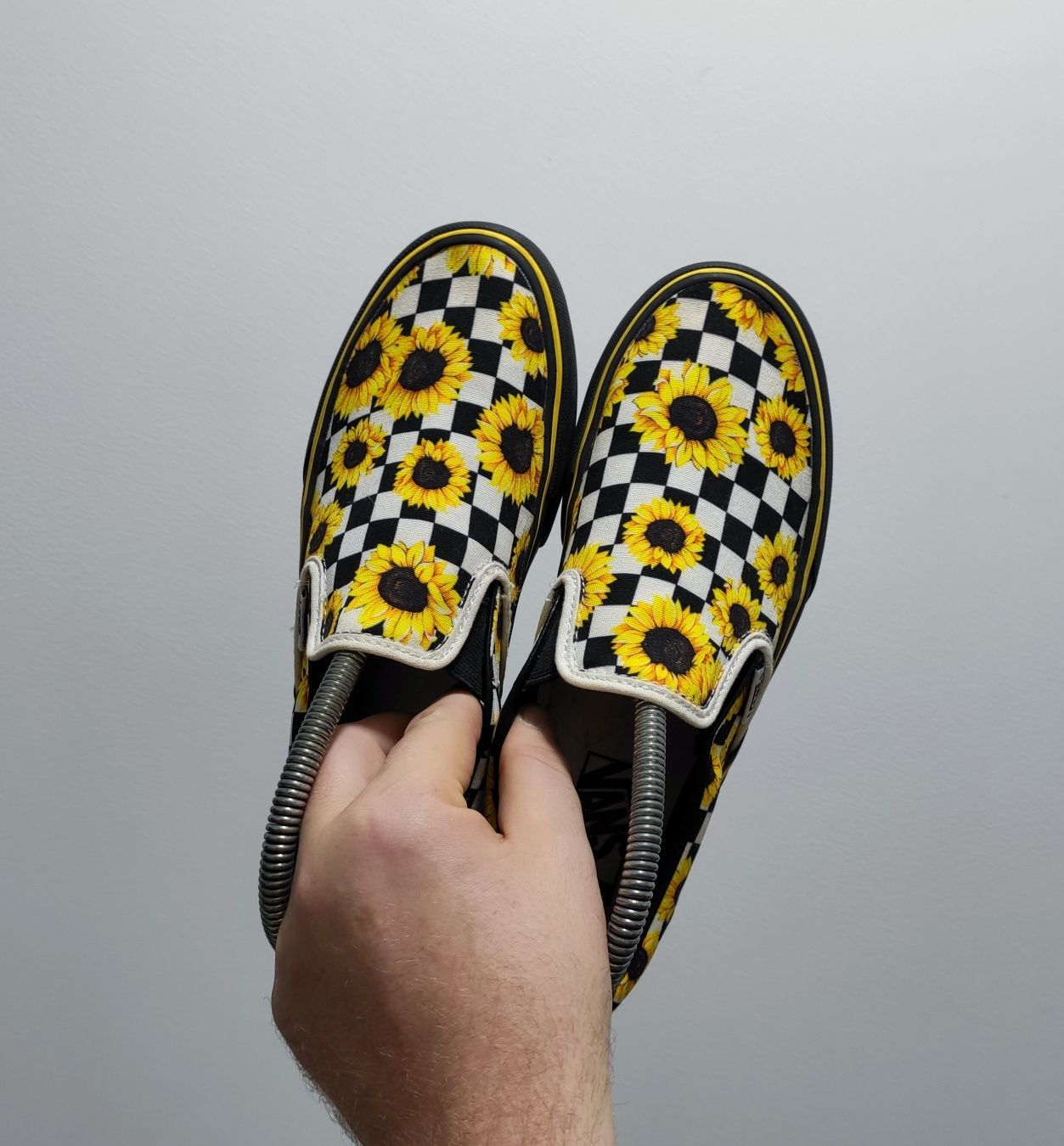 Женские кроссовки слипоны Vans Sunflowers Custom