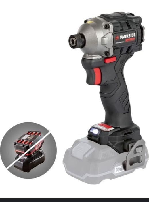 Aparafusador Impacto Parkside Performance com Bateria e Carregador