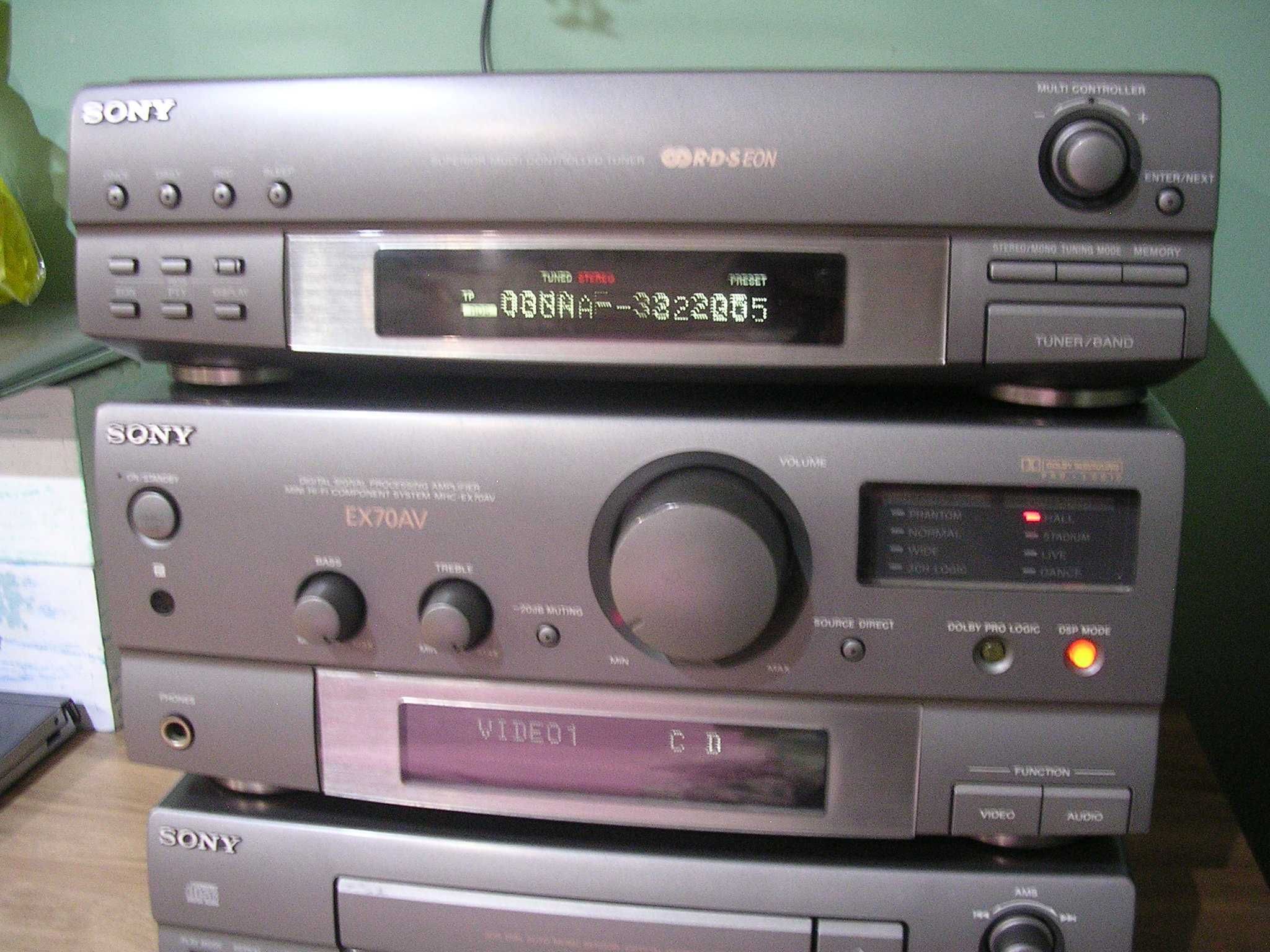 Wieza Sony midi EX70AV Wzmacniacz Tuner CD 3 elementy
