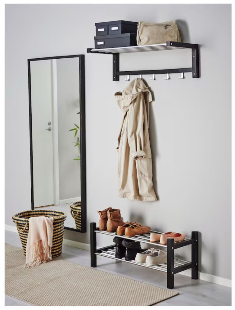 Ikea TJUSIG Półka na kapelusze, czarny, 79 cm