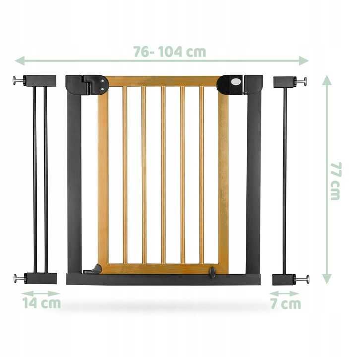 BARIERKA ZABEZPIECZAJĄCA bramka dla dzieci na schody drzwi 76-104cm