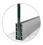 Profil balustradowy szklany kolor INOX