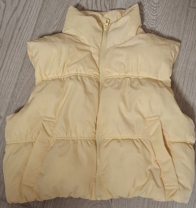 жовта коротка жилетка H&M