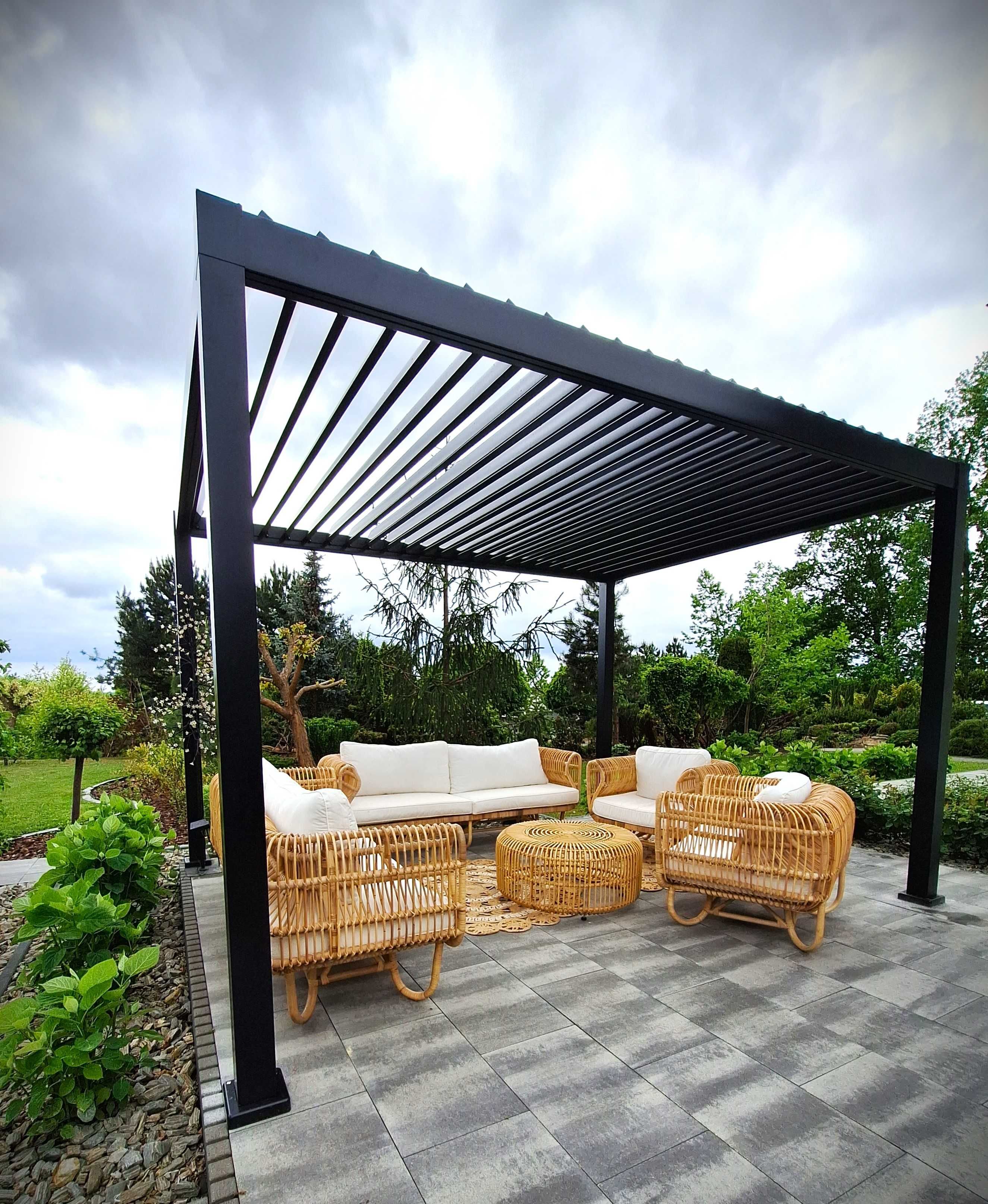 Pergola Ogrodowa Tarasowa Aluminiowa 3x4 Lamele Zadaszenie Tarasu