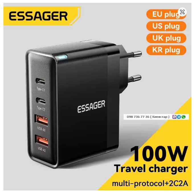 ORIGINAL Быстрые Зарядки 20w 33w 65w 100w 330w Шнуры Кабели Хабы