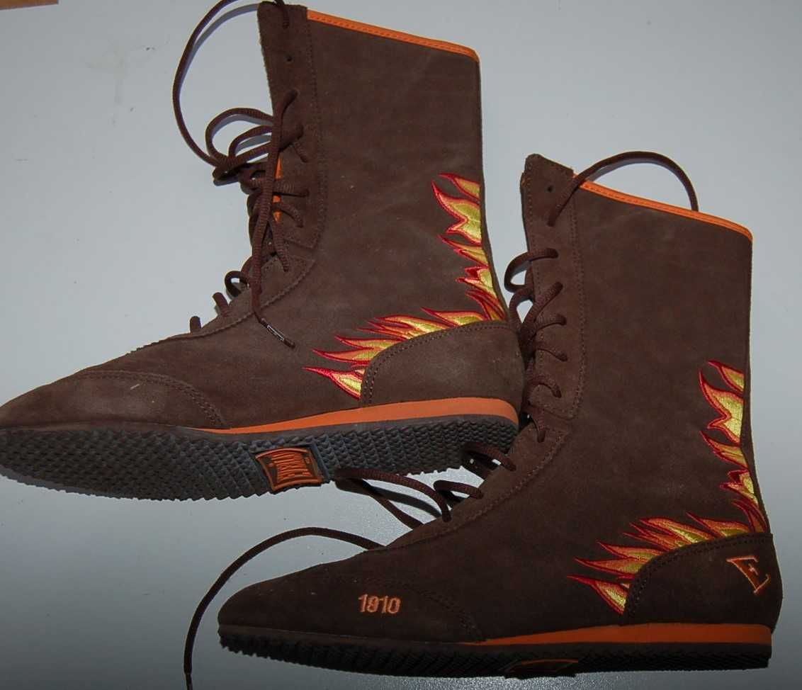 BUTY EVERLAST 5 i1/2,250mm,r38 sportowe do boksu skóra zamsz,jak nowe