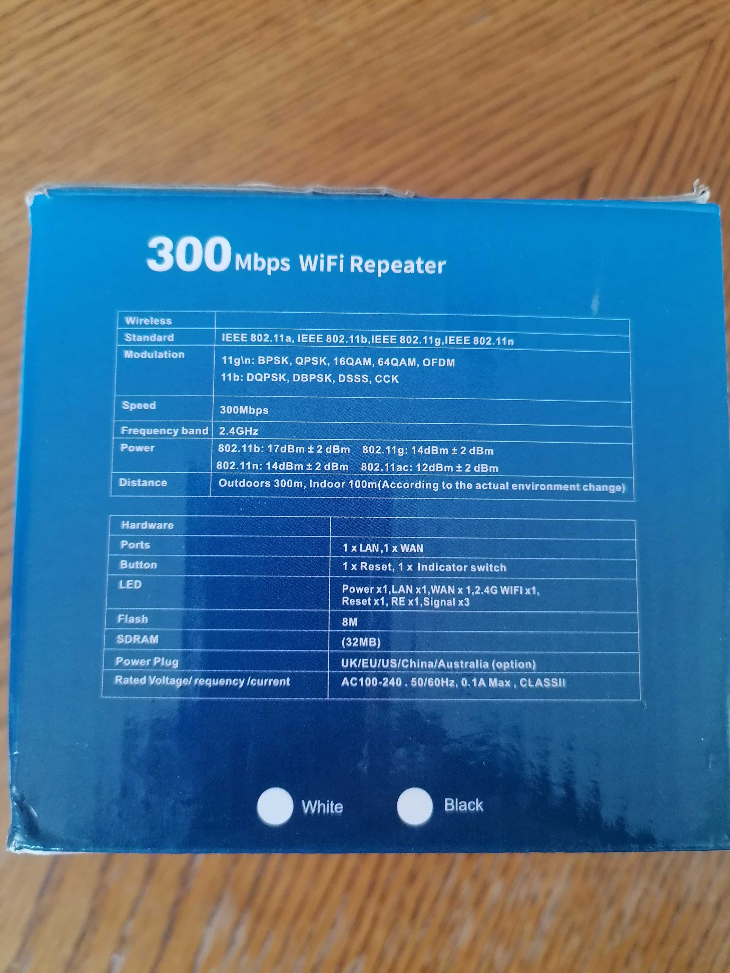 Wzmacniacz sygnału Wi-Fi  300 Mbps WiFi Repeater