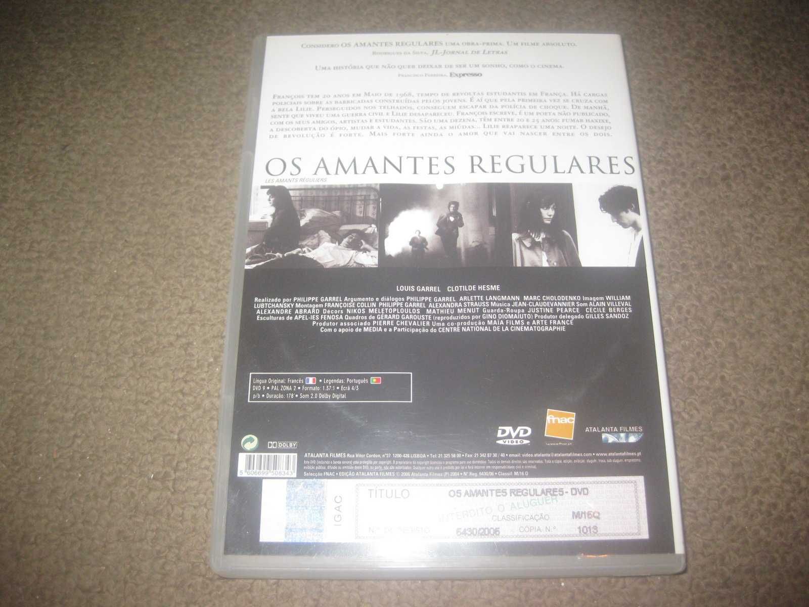 DVD "Os Amantes Regulares" de Philippe Garrel/Raro!