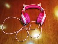 Słuchawki GORSUN - Różowe - Kocie Uszy