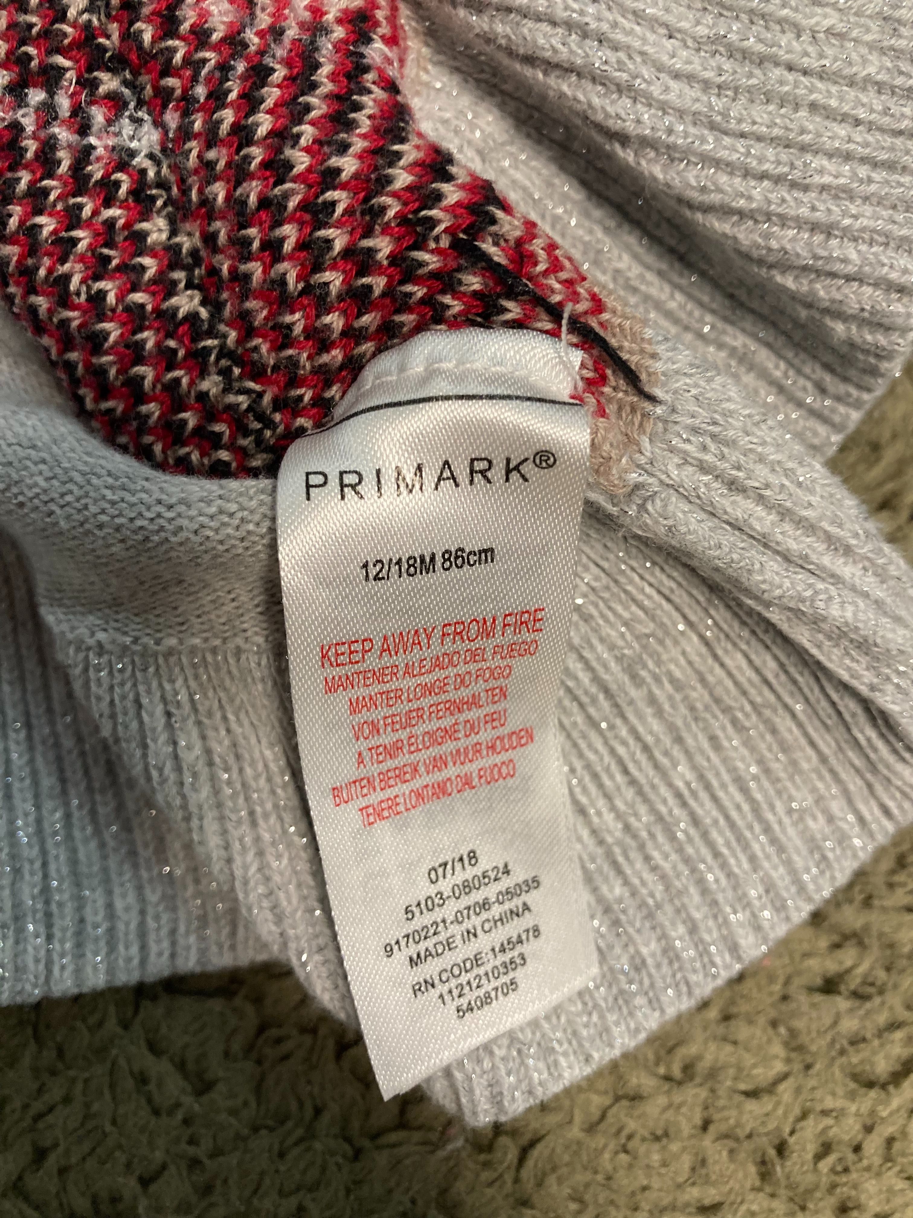 Новогодний свитер на девочку Primark