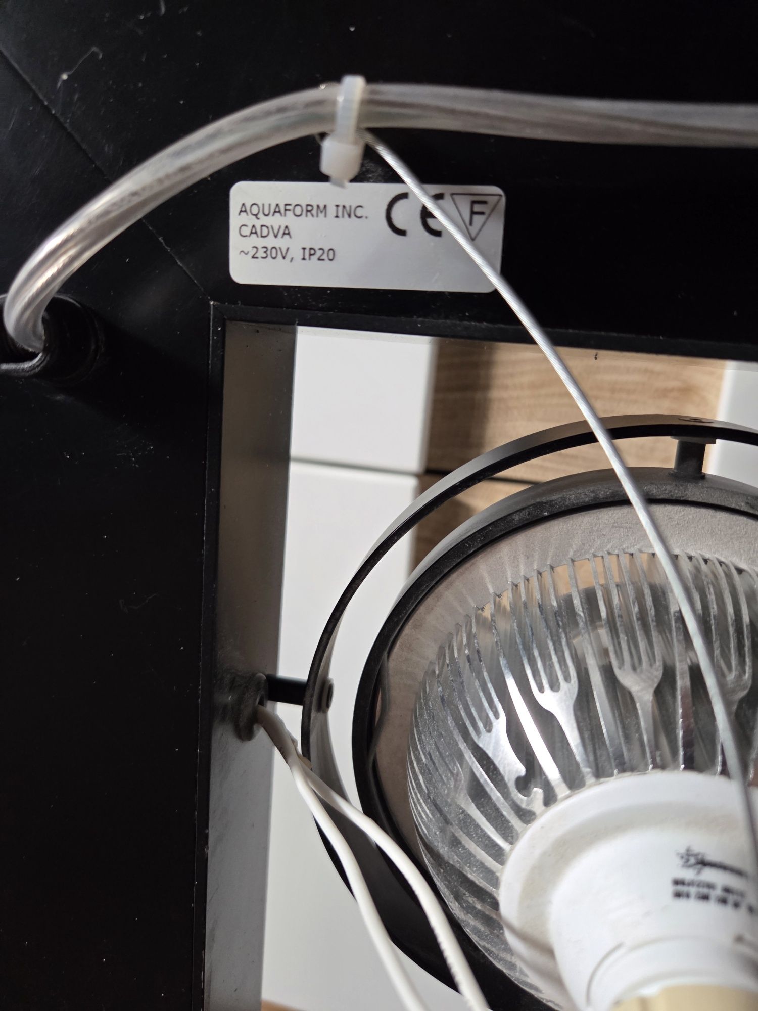 Lampa Led Aquaform Cadva wisząca czarna