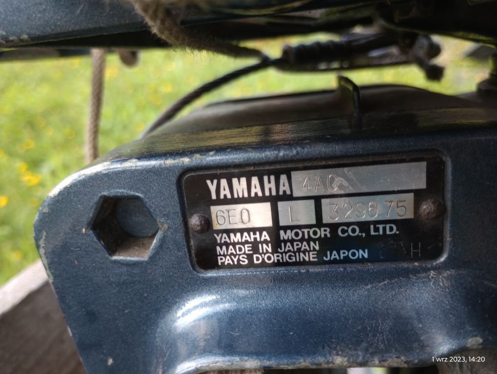 Yamaha 4AC, długa stopa L, 4KM, dwusów, 2T silnik zaburtowy