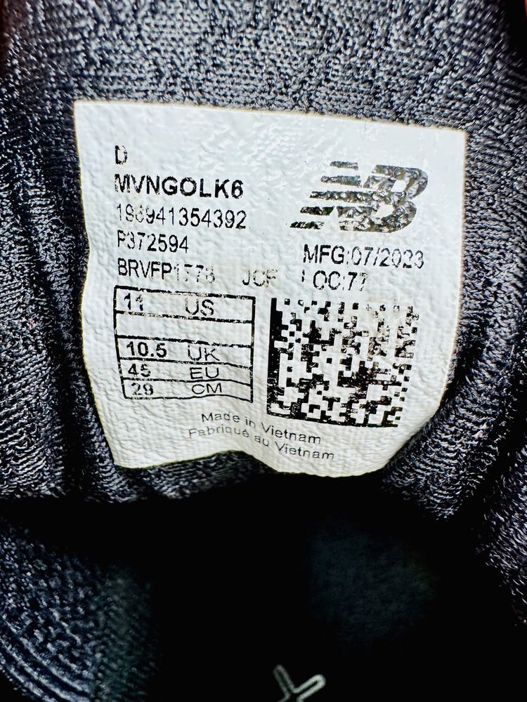 New Balance Fresh Foam X Vongo v6 - czarne, rozm. 45, stabilizacja