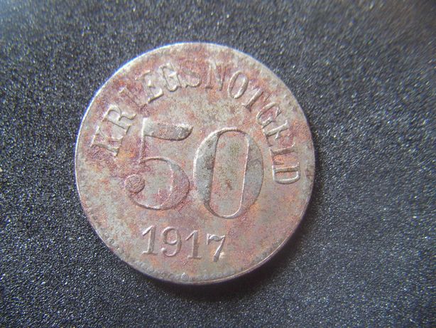 Stare monety 50 pfennig 1917 Bayern Niemcy