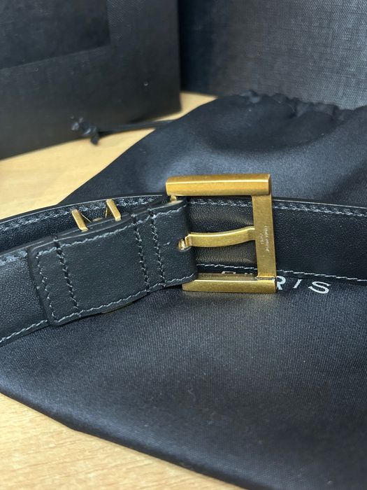 Ремень YSL Saint Laurent ремінь шкіряний