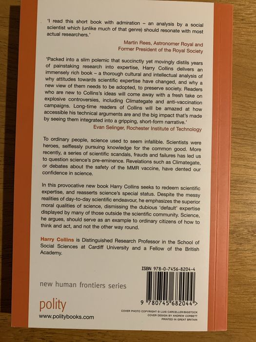 Livro “Are We All Scientific Experts Now?”