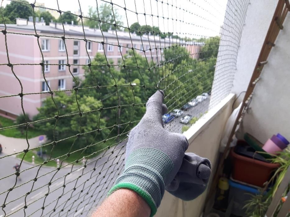 Siatka zabezpieczająca balkon , okno dla kota