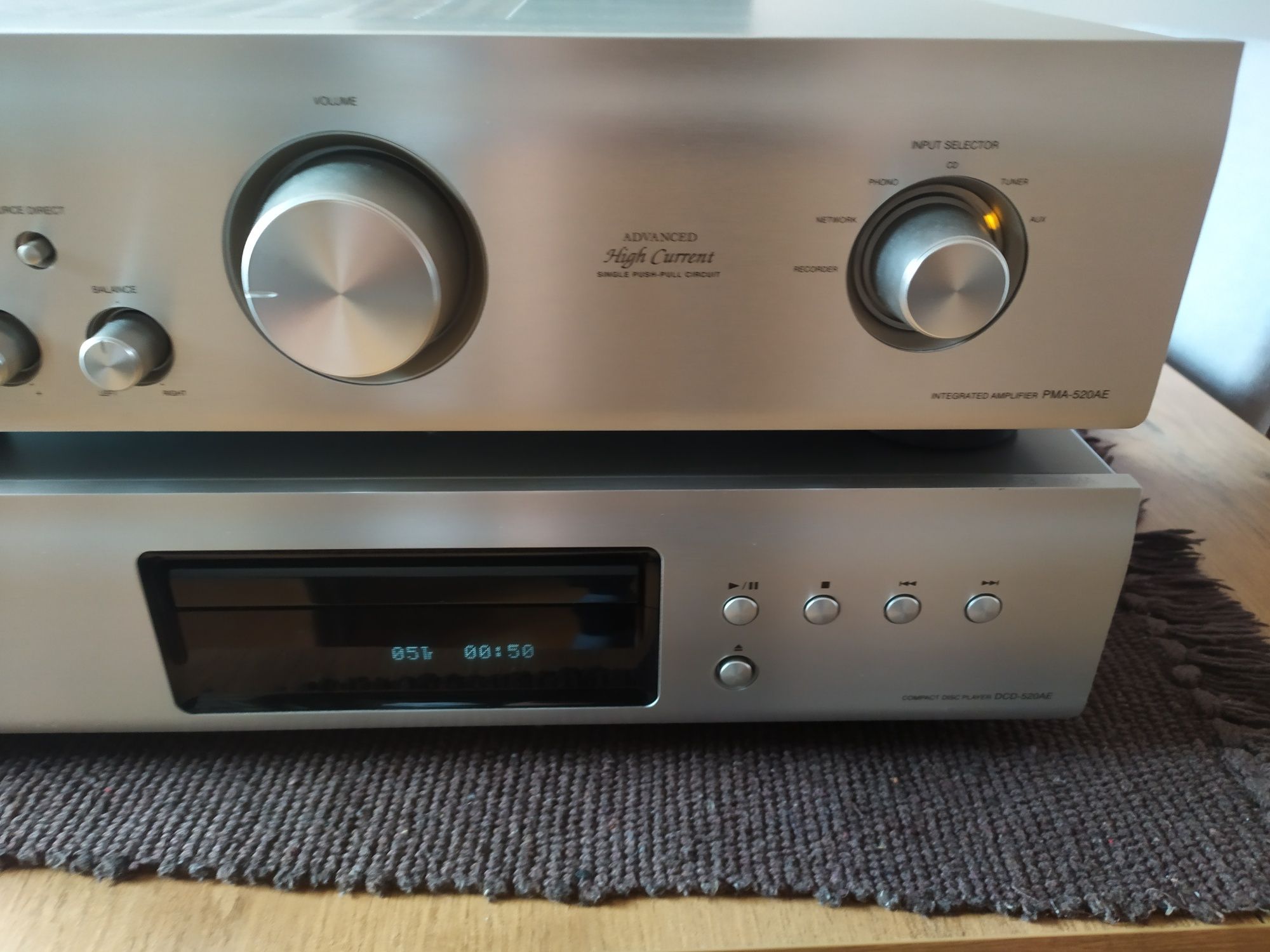 Wzmacniacz Denon PMA 520AE+ CD DVD 520 AE+2 piloty stan idealny