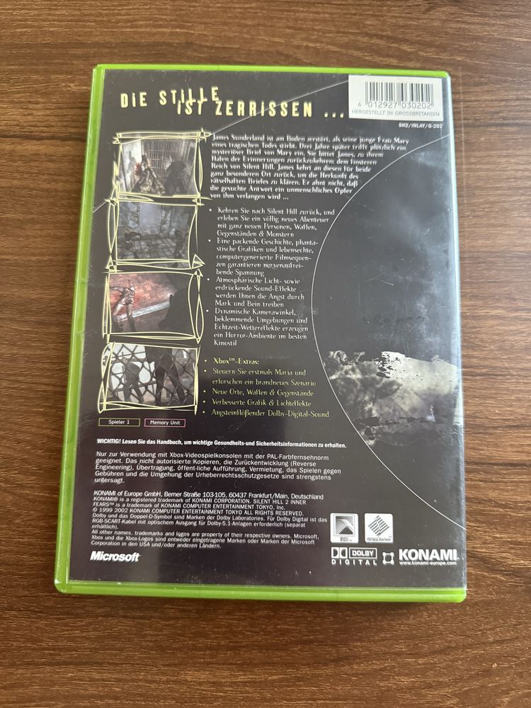 Gra silent hill 2 xbox classic