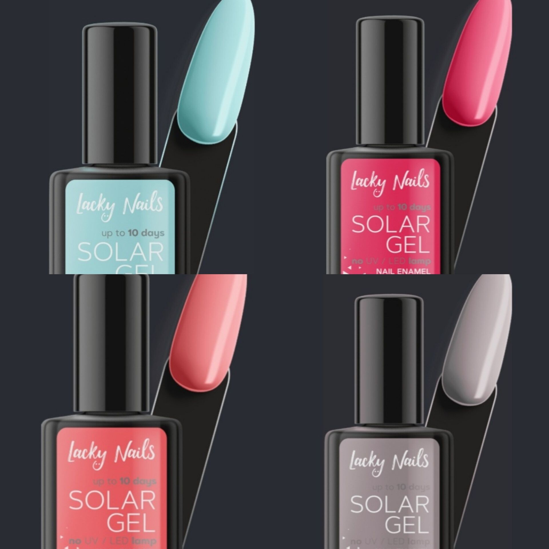 Lacky Nails Nowe lakiery bez lampy UV LED 08 26, 29 31
LED