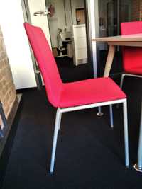 Krzesła biurowe, konferencyjne, czerwone