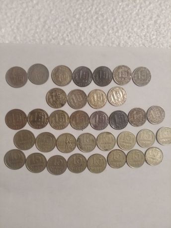 Монеты СССР, погодовка 15 коп.(дореформа,после) 35 шт.