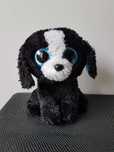 TY BEANIE BOOS TRACEY czarnobiały pies pluszak 22cm Duże świecące oczy