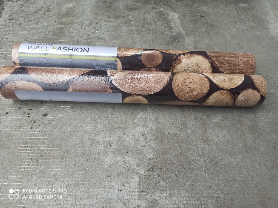 2x Rolki Tapety Grandeco WALL FASHION  Stos Drewno Pieńki