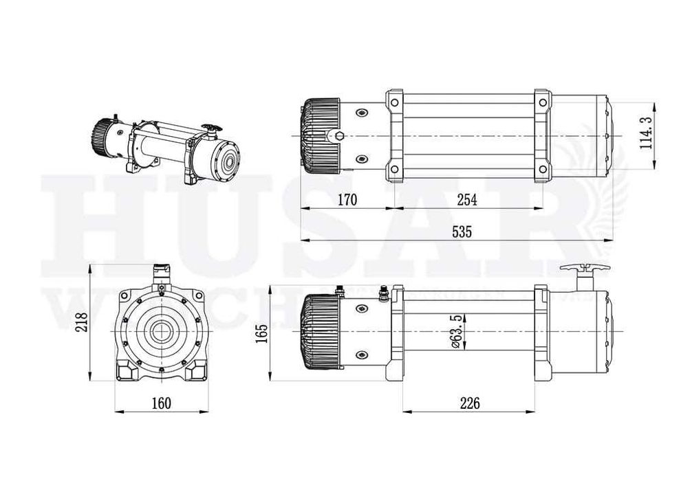 Wyciągarka Husar Winch BST 12000 HD, Wciągarka samochodowa,4x4,Laweta.