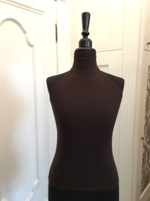 MAXMARA sweterek , półgolf kaszmir z jedwabiem, gołe plecy